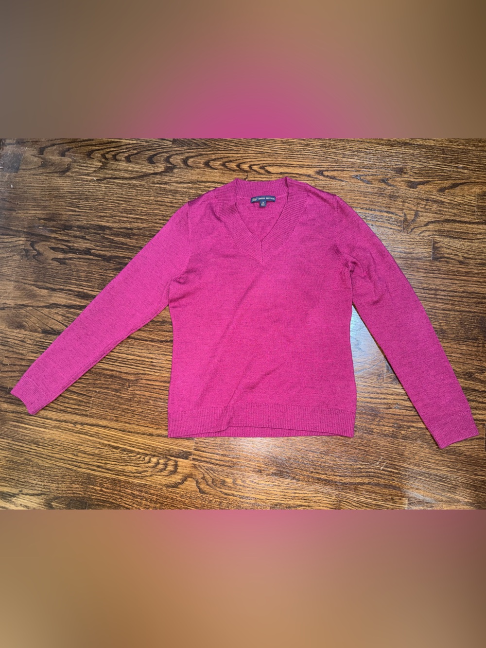 Brooks Brothers Women's Crewneck Sweater in Bright Fuchsia